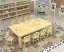 田園系列兒童多功能實(shí)木桌椅